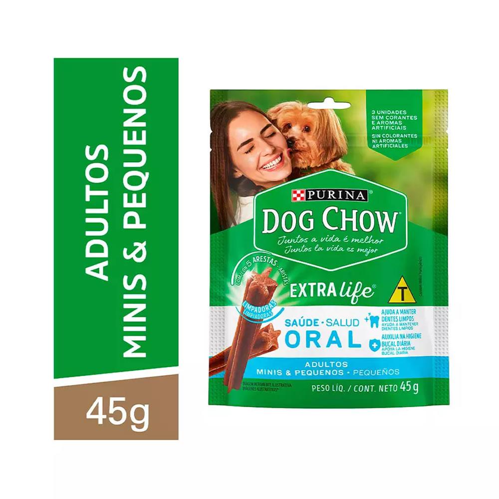 Dog Chow Extra Life Sa?de Oral 45g 1 Dog Chow Extra Life Saúde Oral para Cães de Porte Mini e Pequeno 45g