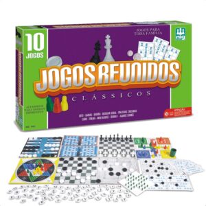 Kit 10 Jogos Clássicos Infantis - Xadrez, Damas