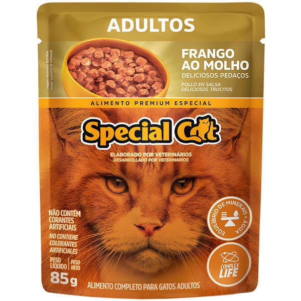 Ra??o ?mida Special Cat Frango 85g 1 Ração Úmida Special Cat Frango 85g