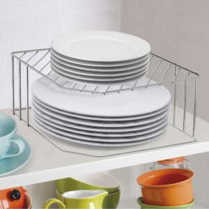 Cantoneira Organizadora De Apoiar Pratos Armário Dispensa Cromada Arthi