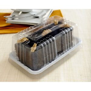 10 embalagem Mini Torta 300 gramas / Bolo Fatia rocambole - 0,30kg Ref.: G 62M (preta) (19x12,,2x8,5 cm alt)