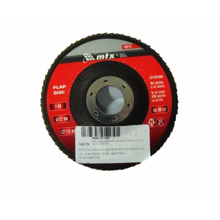Disco Lixa Flap MTX 60 Gr?o 115mm 1 Disco de Lixa Flap 4.1/2 POL Grana 60 MTX