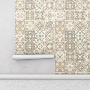 Adesivo de Parede Bege Marrom - 3m x 40cm