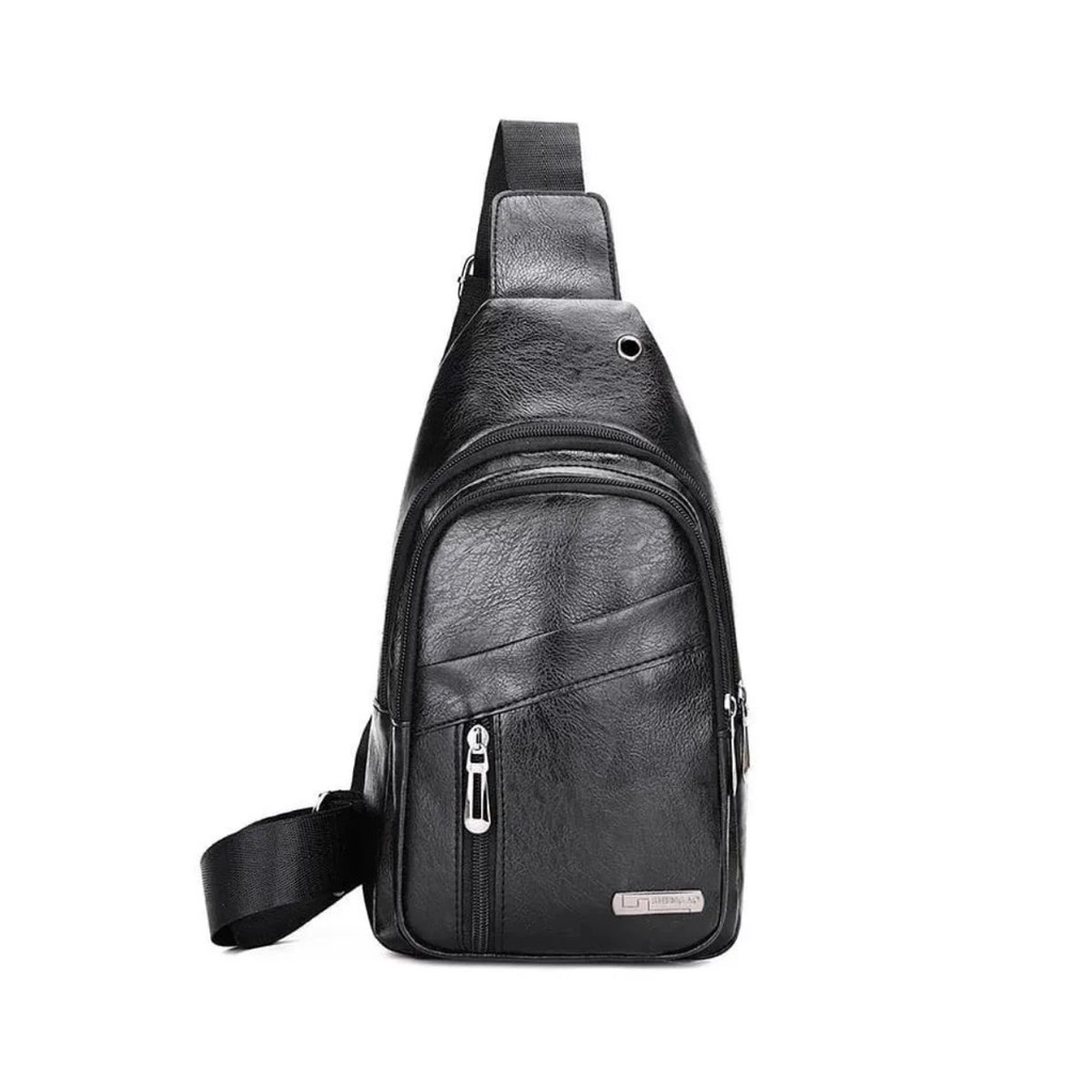 Bolsa Peitoral Couro Sint?tico Unisex SDJ 1 Pochete Masculina Feminina De Couro Sintético Bolsa De Ombro Transversal Mochila Casual