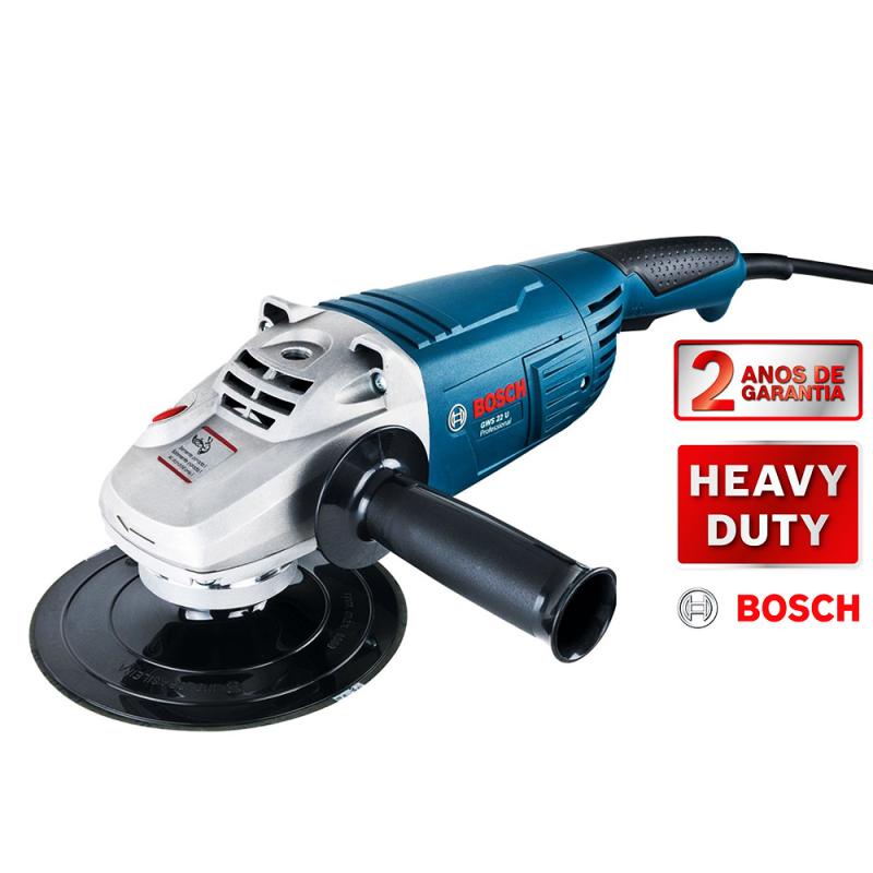 Lixadeira Angular Bosch GWS 22U 2200W 1 Lixadeira Angular Industrial 7 POL 2200W GWS 22U BOSCH