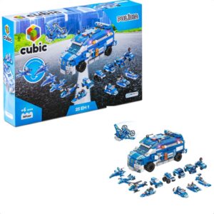 Brinquedo Encaixe Cubic Polícia 569 Peças