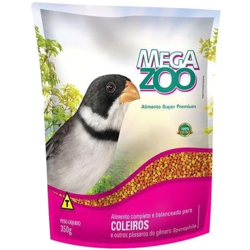 Ra??o Extrusada Coleiros Megazoo 350g 1 Ração Extrusada Coleiros Megazoo 350g