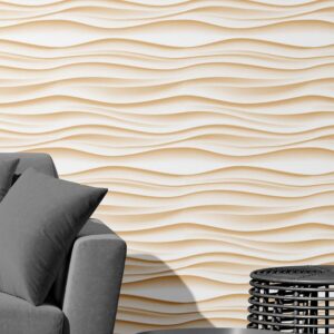 Papel de Parede Adesivo 3D Textura Bege