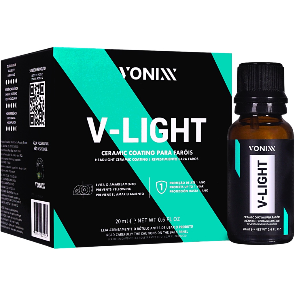 V-Light 20ml - Ceramic Coating Far?is 1 V-Light 20ml Vonixx Vitrificador para Faróis Ceramic Coating