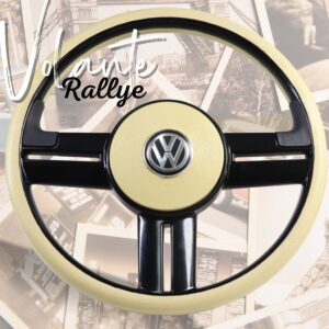 Volante Esportivo Rallye Bege/Preto Para Fusca 1959 1960 1961 1962 1963 1964 1965 1966 1967 1968