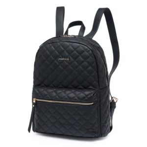 Mochila Feminina Madami Couro Preta Notebook