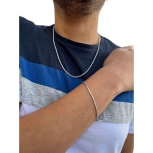 Conjunto Colar e Pulseira Prata 925