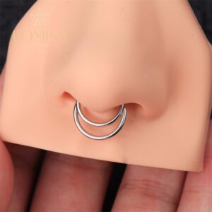 Piercing Argola18k AÇO CIRÚRGICO Segmento Articulado Duplo