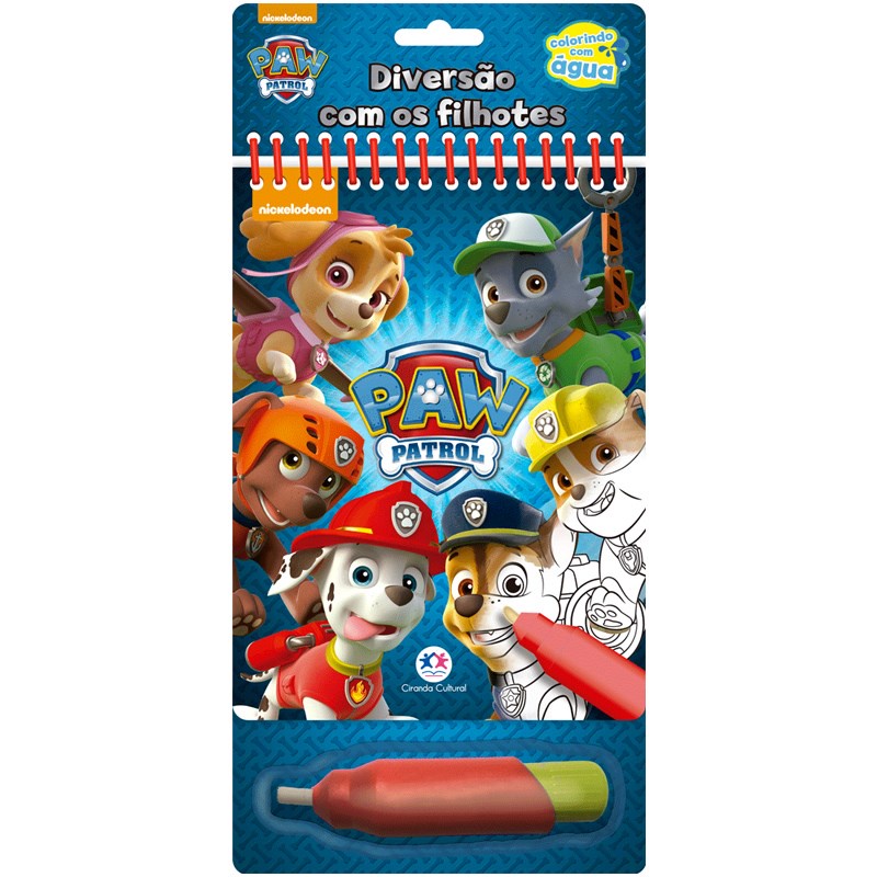Patrulha Canina Colorindo com ?gua - Livro Infantil 1 Patrulha Canina | Diversão com os filhotes | Colorindo com Água