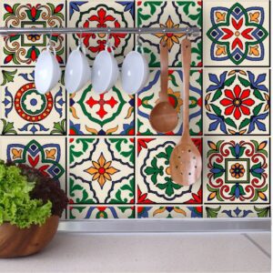 Adesivo Azulejo Colorido 18 Unidades