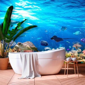 Papel de Parede Mar Personalizado Autoadesivo