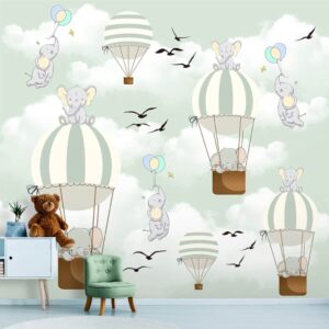 Papel de Parede Elefantes Personalizado Autoadesivo