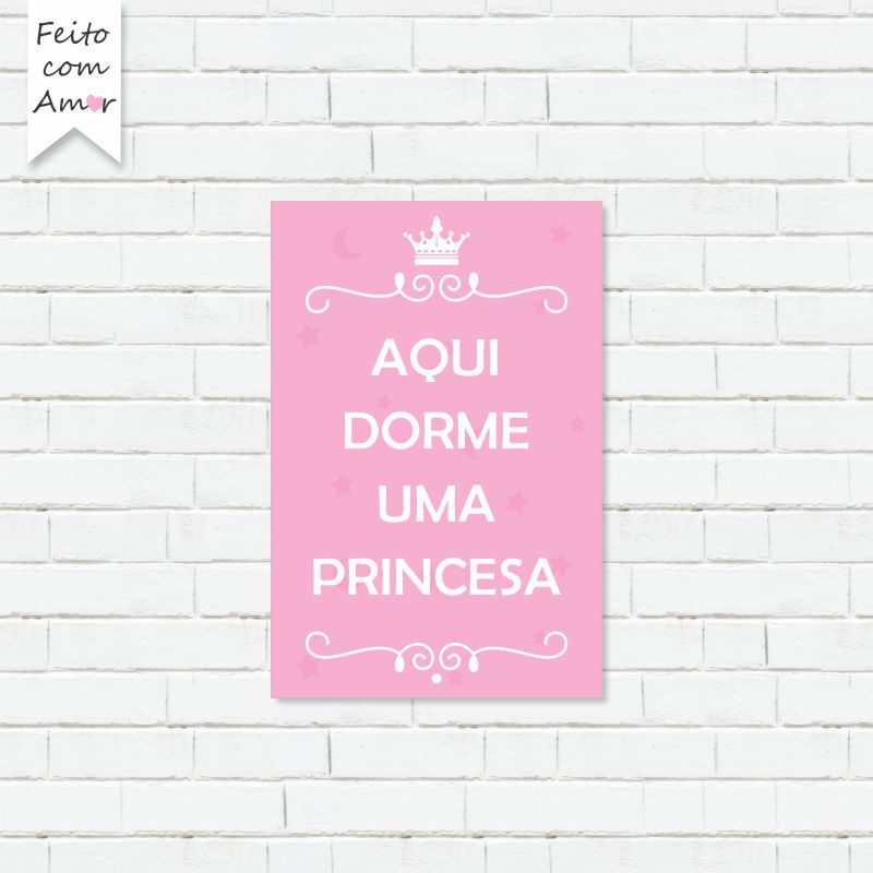 Placa Decorativa Princesa Infantil MDF 1 Placa Decorativa Princesa Infantil MDF