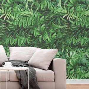 Papel de Parede Adesivo Jardim 3D Verdes