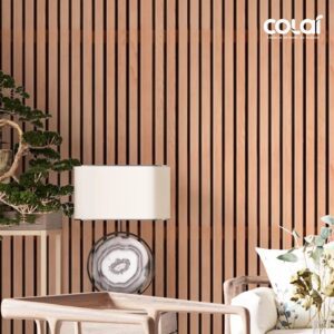 Papel de Parede Adesivo Ripado Madeira Clara