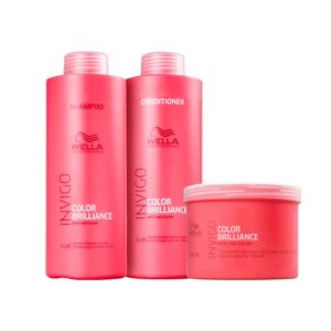 Kit Shampoo Condicionador Máscara Brilliance Wella