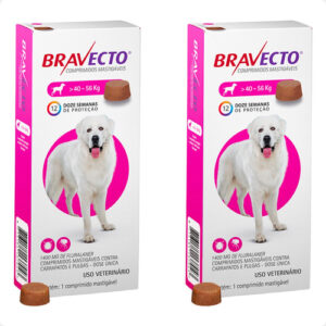 Kit 2 Antipulgas e Carrapatos MSD Bravecto para Cães de 40 a 56 Kg - 1400 mg