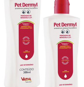 Kit 2 Shampoo Dermatológico Pet Dermyl Vansil - 300 mL