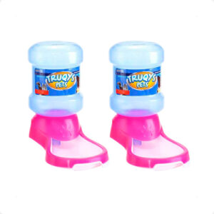 Kit 2 Bebedouro Automático Truqys Pets Rosa Galão - 2 Litros