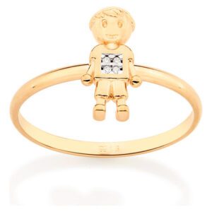 Anel Formado em Camiseta - Zircônias Rhodium