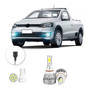 Farol de Neblina Milha Led Volkswagen Saveiro G6 13/16 20000lm
