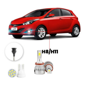 Lâmpada Farol LED H8 HB20 2012-2015 20000lm