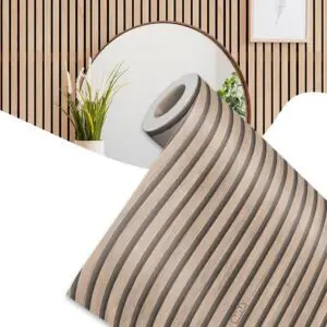 Papel de Parede Madeira Ripada 3D Autocolante 5m x 45cm