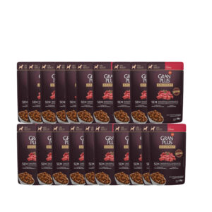 Ração Úmida Gran Plus Cães Carne - Kit 20 Sachês