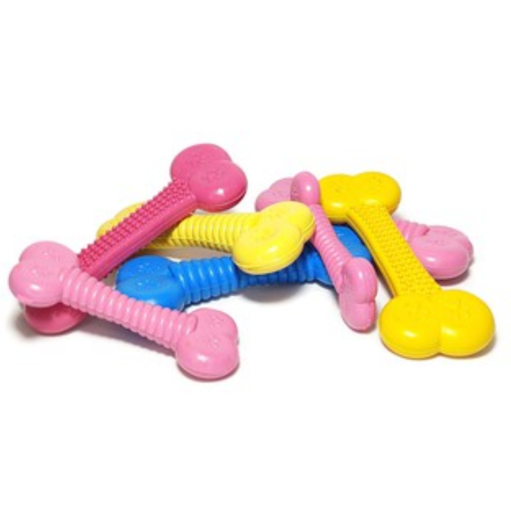 Brinquedo Mordedor Osso Chiclete Cachorro 1 Brinquedo Mordedor Osso Chiclete Para Cachorro Pet