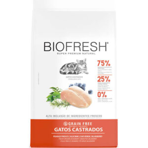 Ração Biofresh Gatos Castrados Frango 7,5kg