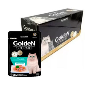 Ração Úmida Gatos Castrados Golden Gourmet Frango 70g
