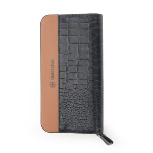 Carteira Feminina Pasta Preta Zíper Crosswave