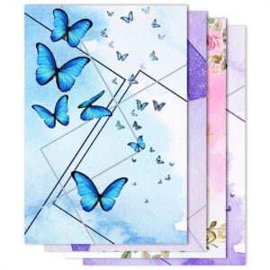 Painel Retangular Festa Borboleta Vertical Lateral Sublimado Em Tecido 1,50x2,20