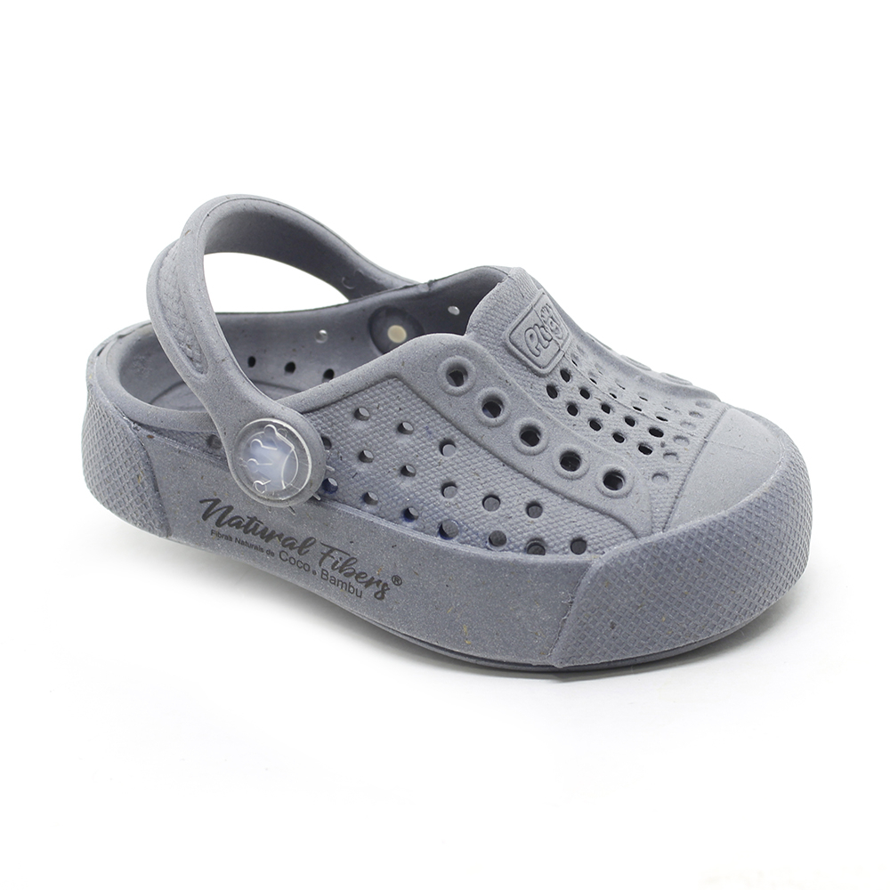 Sand?lia Babuche Infantil Plugt Coco Bambu - Conforto e Estilo 1 Sandália Babuche Papete Infantil Plugt Fibras Naturais Coco Bambu Confortável Cinza Antiderrapante