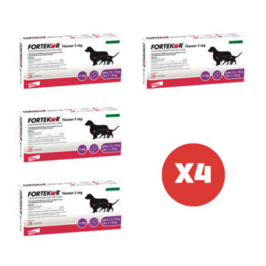 Kit 4 Fortekor Flavour 5mg 28 Comprimidos Elanco