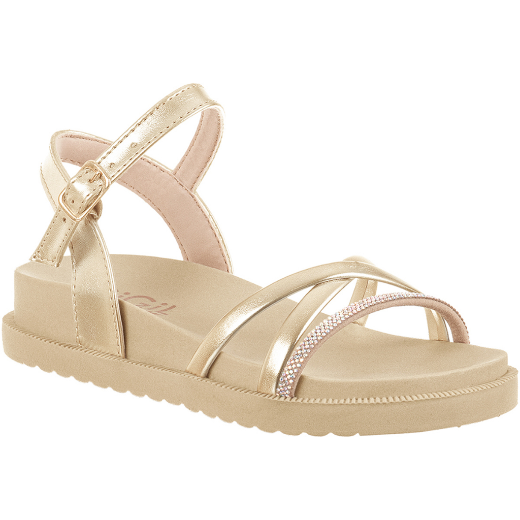 Sand?lia Feminina Infantil Flatform Rasteira Birken Strass Brilho Confort?vel Moda 1 Sandália Feminina Infantil Flatform Rasteira Birken Strass Brilho Confortável Moda