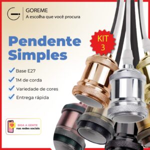 Luminária Pendente Vintage Rustica E27