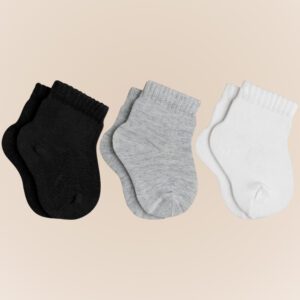 Meias Cano Curto Bebê Lupo Algodão RN/P/M