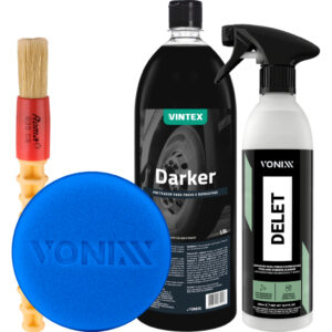 Kit Darker + Delet Pneus Borrachas Preto