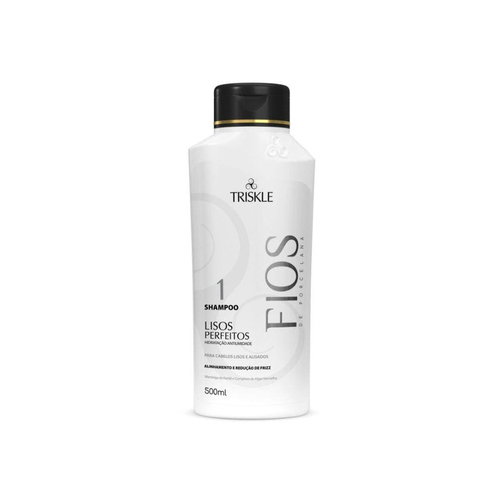 Shampoo Lisos Perfeitos Triskle 500ml 1 Shampoo Triskle Fios de Porcelana Lisos Perfeitos 500ml