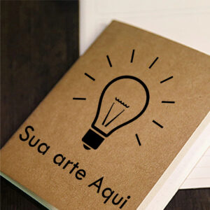 Caderno Kraft Personalizado 10x14cm - 20 Unidades