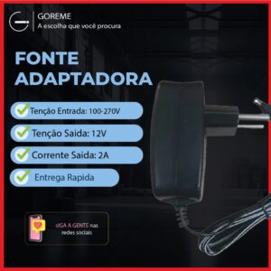 Fonte de Alimentação 12V Bivolt 120V