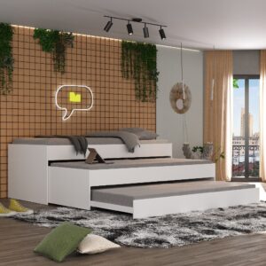 Tricama para colchão 88 x 188 cm Dublin Multimóveis FG0739 Branca