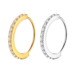 Argola Piercing Aço Cirúrgico Zircônia PVD