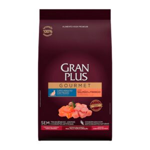Ração Granplus Gourmet Para Gatos Castrados Sabor Salmão 1Kg